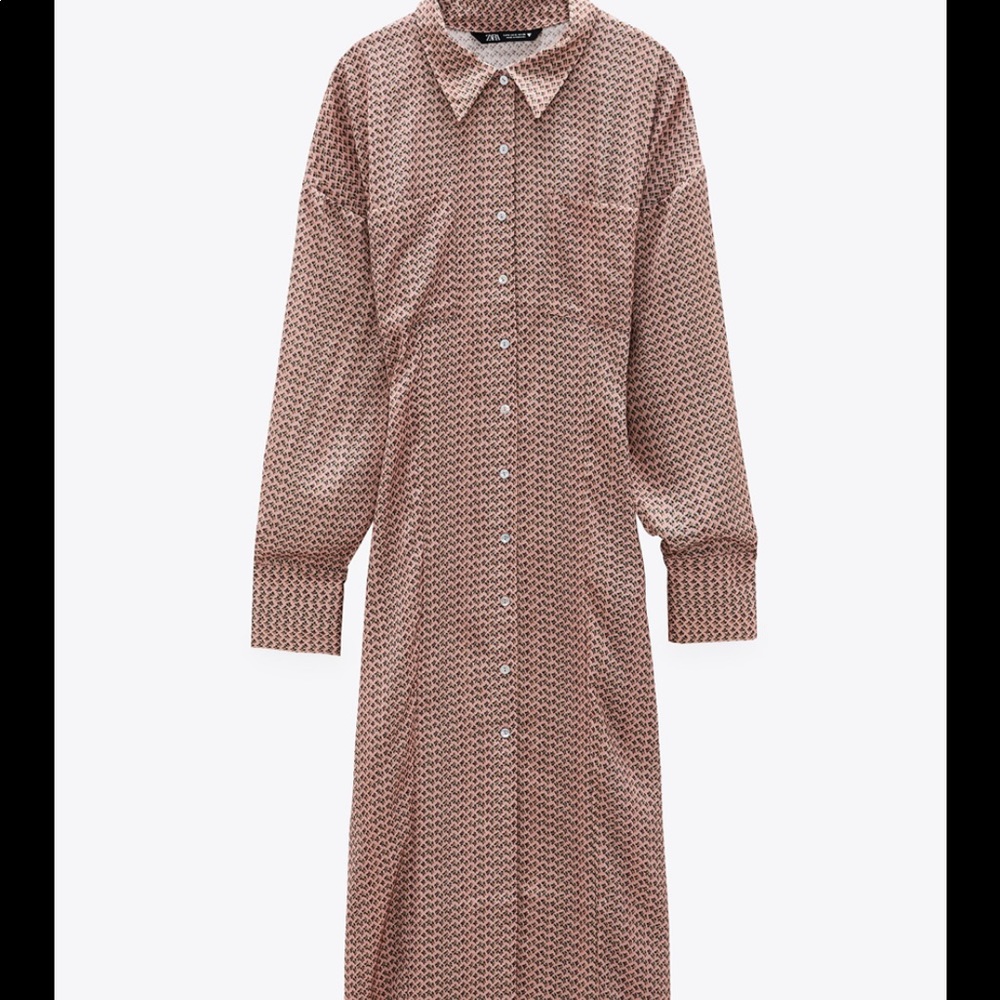Printed shirt dress - Picture 2 of 9